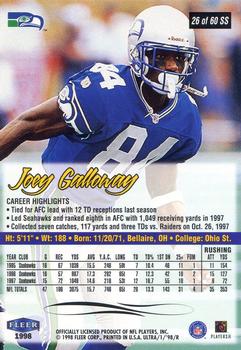 1998 Ultra - Sensational Sixty #26SS Joey Galloway Back