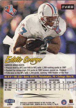 1998 Ultra - Sensational Sixty #27SS Eddie George Back