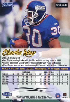 1998 Ultra - Sensational Sixty #58SS Charles Way Back