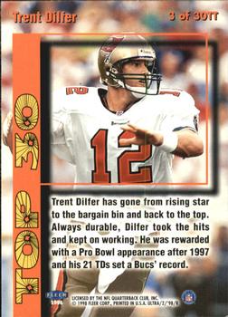 1998 Ultra - Top 30 #3TT Trent Dilfer Back