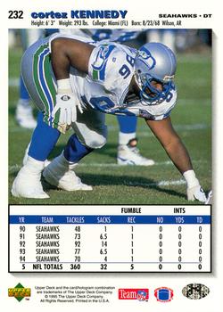 1995 Collector's Choice #232 Cortez Kennedy Back