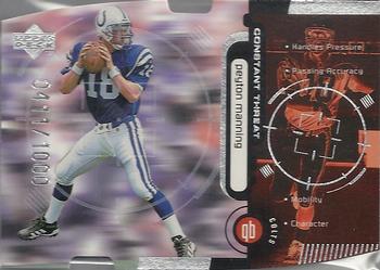 1998 Upper Deck - Constant Threat Tier 1 (Quantum Silver) #CT2 Peyton Manning Front