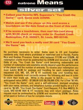 1995 Collector's Choice - You Crash the Game Silver #C12 Natrone Means Back