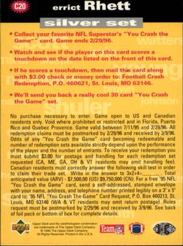 1995 Collector's Choice - You Crash the Game Silver #C20 Errict Rhett Back