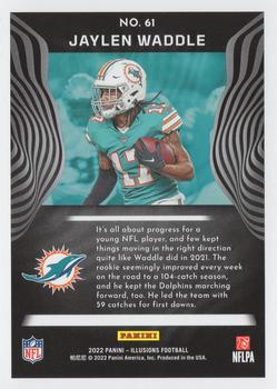 2022 Panini Illusions - Trophy Collection Emerald #61 Jaylen Waddle Back