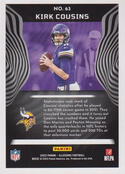 2022 Panini Illusions - Trophy Collection Emerald #63 Kirk Cousins Back