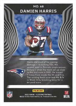 2022 Panini Illusions - Trophy Collection Emerald #68 Damien Harris Back