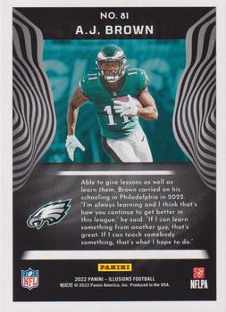 2022 Panini Illusions - Trophy Collection Emerald #81 A.J. Brown Back