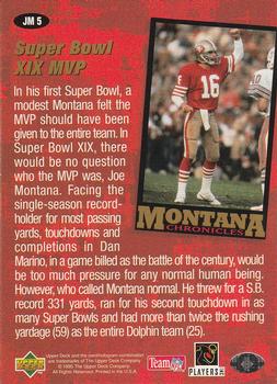 1995 Collector's Choice - Montana Chronicles #JM5 Joe Montana Back