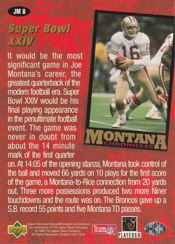 1995 Collector's Choice - Montana Chronicles #JM8 Joe Montana Back