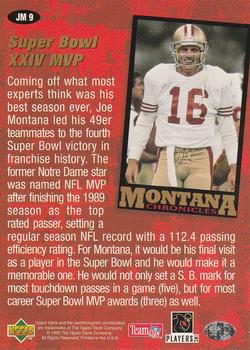 1995 Collector's Choice - Montana Chronicles #JM9 Joe Montana Back