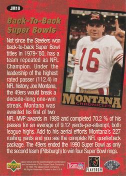 1995 Collector's Choice - Montana Chronicles #JM10 Joe Montana Back