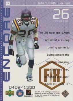 1998 Upper Deck Encore - Driving Forces F/X #F9 Robert Smith Back