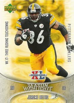 2006 Upper Deck Pittsburgh Steelers Super Bowl Champions - Season Highlights #SH5 Jerome Bettis Front