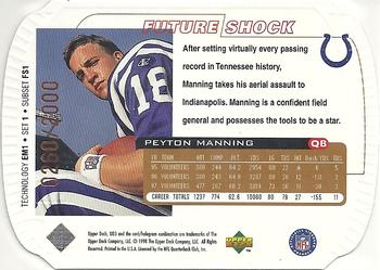 1998 Upper Deck UD3 - Die Cuts #1 Peyton Manning Back