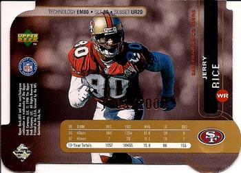 1998 Upper Deck UD3 - Die Cuts #80 Jerry Rice Back