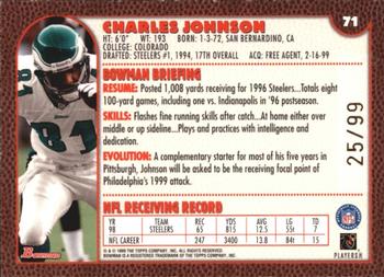 1999 Bowman - Gold #71 Charles Johnson Back