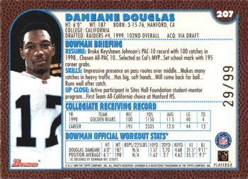 1999 Bowman - Gold #207 Dameane Douglas Back