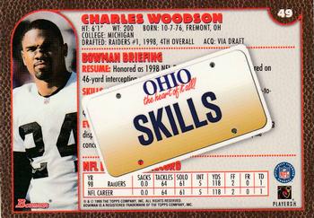 1999 Bowman - Interstate #49 Charles Woodson Back