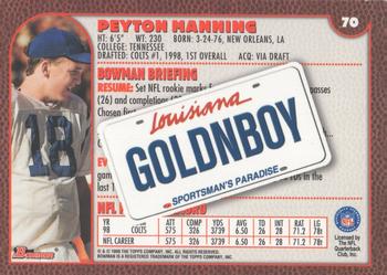 1999 Bowman - Interstate #70 Peyton Manning Back