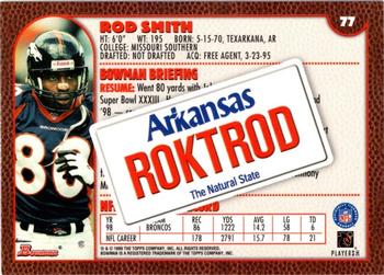 1999 Bowman - Interstate #77 Rod Smith Back