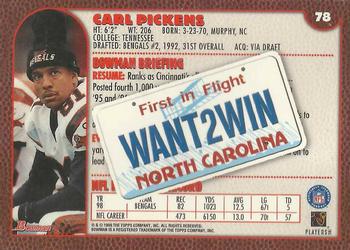 1999 Bowman - Interstate #78 Carl Pickens Back