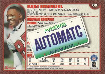 1999 Bowman - Interstate #89 Bert Emanuel Back