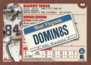 1999 Bowman - Interstate #90 Randy Moss Back