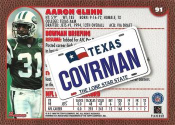 1999 Bowman - Interstate #91 Aaron Glenn Back