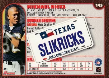 1999 Bowman - Interstate #145 Mikhael Ricks Back