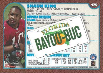 1999 Bowman - Interstate #175 Shaun King Back