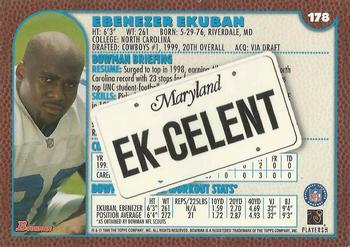 1999 Bowman - Interstate #178 Ebenezer Ekuban Back