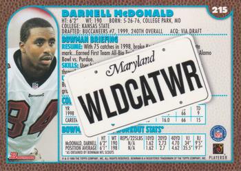 1999 Bowman - Interstate #215 Darnell McDonald Back