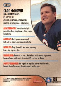 1999 Bowman - Scout's Choice #SC16 Cade McNown Back