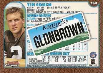 1999 Bowman Chrome - Interstate #158 Tim Couch Back