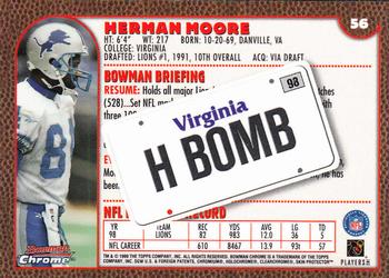 1999 Bowman Chrome - Interstate #56 Herman Moore Back