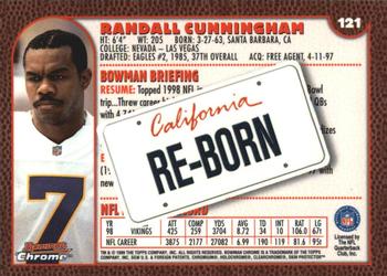 1999 Bowman Chrome - Interstate #121 Randall Cunningham Back