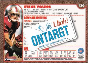 1999 Bowman Chrome - Interstate #130 Steve Young Back