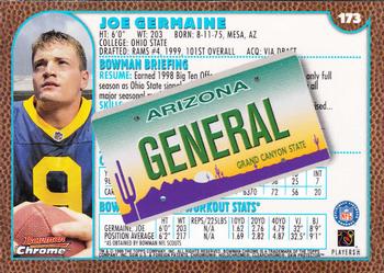 1999 Bowman Chrome - Interstate #173 Joe Germaine Back
