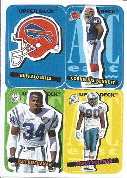 1995 Collector's Choice Update - Stick-Ums #66 Buffalo Bills / Cornelius Bennett / Ray Buchanan / Marco Coleman Front