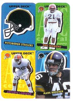 1995 Collector's Choice Update - Stick-Ums #80 Pittsburgh Steelers / Eric Bieniemy / Antonio Langham / Mark Bruener Front