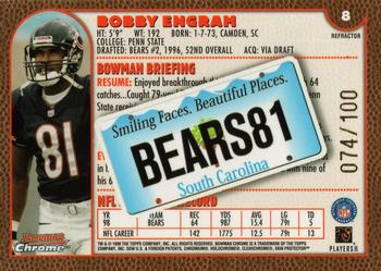 1999 Bowman Chrome - Interstate Refractors #8 Bobby Engram Back