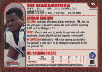 1999 Bowman Chrome - Refractors #15 Tim Biakabutuka Back