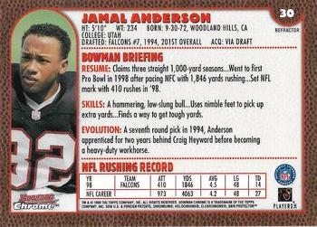 1999 Bowman Chrome - Refractors #30 Jamal Anderson Back