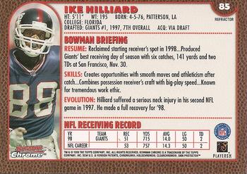 1999 Bowman Chrome - Refractors #85 Ike Hilliard Back