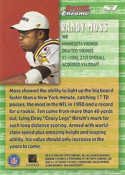 1999 Bowman Chrome - Stock in the Game #S7 Randy Moss Back