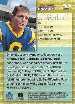 1999 Bowman Chrome - Stock in the Game Refractors #S1 Joe Germaine Back