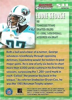 1999 Bowman Chrome - Stock in the Game Refractors #S11 Eddie George Back