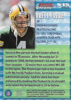 1999 Bowman Chrome - Stock in the Game Refractors #S15 Brett Favre Back