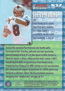 1999 Bowman Chrome - Stock in the Game Refractors #S17 Steve Young Back